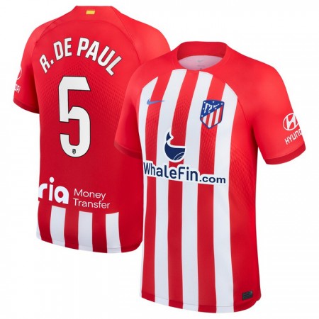Jalkapallo Pelipaidat/Peliasut Atlético Madrid R. De Paul 5 Kotipelipaita 2023-24